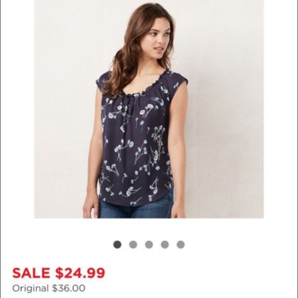 Floral blue blouse